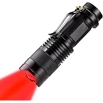 Lampe Torche Tactique HQRP 51 LED – Lumière Rouge, Vision Nocturne, Alu, Neuve