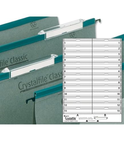 REXEL CRYSTALFILE FLEXI TAB INSERTS WHITE (PACK OF 50) 30000 - View #11