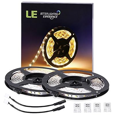 lighting ever LE Bande LED 10m Ruban LED 12V Flexibles Lumière Blanche Chaude 3000K 300 unités 2835 SMD LED, Idéal pour Décoration Intérieure, Eclairage Luminaire Fêtes