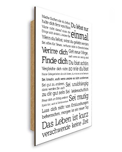 artissimo, Dekopanel, Deco Panel, ca. 40x50cm, PE6079-PA, Motivational: Du lebst nur einmal, Bild, Wandbild, Wanddeko, Wanddekoration, Poster auf Decopanel - 3