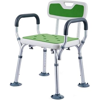 Behinderte Hohenverstellbarer Badezimmersitz Badstuhl Stuhl Mit Ruckenlehne Und Armlehnen Fur Senioren Duschhocker Aus Aluminium Crate Cl