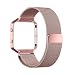 Produktbild Fitbit Blaze Frame + Armband (6,7-8,1 Zoll), mit Einzigartige Magnet-Verschluss, PUGO TOP® Replacement Wrist Band Uhrenarmband für Fitbit Fitness Uhr Blaze (Rose Gold)
