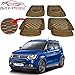 Auto Pearl - Premium Quality Heavy Duty Black 4Pc PVC Rubber 6204 Smoke Car Mat For - Maruti Suzuki Ignis RS.1599.00