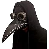 KEEHOM - Maschera del medico della peste in lattice, naso lungo a becco d'uccello, stile steampunk, per Halloween, cosplay, t