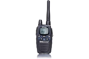 Midland G7 Pro Radio Émetteur-Récepteur Talkie Walkie Bi-bande 8 Canaux PMR446 et 69 Canaux LPD - 1 Émetteur-Récepteur, 4 Batteries Rechargeables AA 1.2V/1800 mAh Ni-MH, Chargeur et Clip de Ceinture