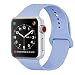 Produktbild ZRO für Apple Watch Armband, Soft Silikon Ersatz Uhrenarmbänder für 42mm iWatch Serie 3/ Serie 2/ Serie 1, Größe M/L, Flieder