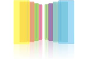 MSKS 8 PCS Reading Guided Strips Colour Reading Strips Visual Aids Reading Tracking Rulers for Dyslexia, Reading Beginner, Teacher and to Reduce Visual Stress(8 Colors)