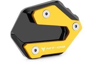 ‎CXEPI CXEPI Motorrad Seitenständer Vergrößern Fuß-Verbreiterung Ständer Platte Pad für MT-09 MT09 SP 2014-2022,Gold
