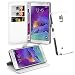 Produktbild Samsung Galaxy NOTE 4 Hülle in WEIß von Cadorabo - Handyhülle mit Kartenfach und Standfunktion für Galaxy NOTE 4 Case Cover Schutzhülle Etui Tasche Book Klapp Style in ARKTIS WEIß