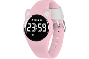 aswan watch Reloj Digital para niñas y niños con Podómetro,Distancia y Calorías sin APPs ni Móvil,cronómetro, Calendario, Despertador y luz-Reloj Infantil Deportivo con Correa de Silicona