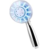 Busstier LED Shower Head with Temperature Display, Water Saving Color Changing Light, Chrome Body, Battery Free Easy Assembly Mo