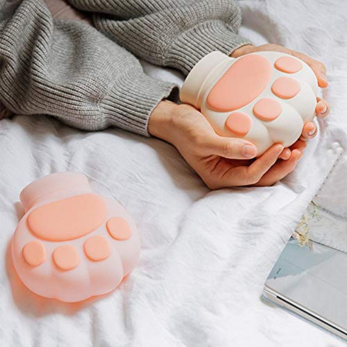 Preisvergleich Produktbild Multifunktions Wärmflasche, Tragbare Explosionssichere Waschbare Wassereinspritzung Art Cat Claw Pattern Silikon Cold & Wärm Flasche Bottle Handwärmer Unterstützung Mikrowelle Heizung für Schule, Büro