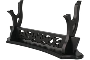 MANNIFEN Support mural pour épée en bois Katana Wakizashi Genji japonais Lame de samouraï Gladius (1 Niveau)