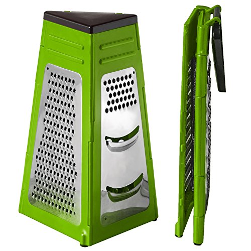 Wonder Worker Skill Faltbare Reibe Edelstahl Rostfrei Grün 14X20.5cm - 2