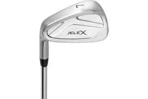 JELEX Fer de golf main gauche en acier inoxydable - Pour les débutants et les professionnels - Pour le terrain de golf ou l'entraînement sur le tapis de frappe - Fer 3, 4, 5, 6, 7 et SW, PW