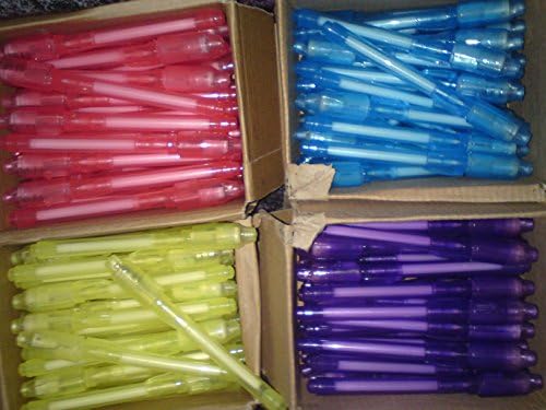 UV Tattoo Marker Pen with Invisible Ink, UV Active Ink, Magic Secret Marker Pen with UV-LED in the Lid – 4 Different Colours to Choose From mix (farblich abwechselnd)