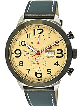 Constantin Durmont Herren-Armbanduhr Stampede Analog Automatik Leder CD-STP-AT-LTSTBKSD