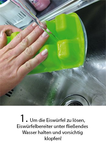 Kigima Eiswürfelbereiter mit Deckel 4er Pack - 2