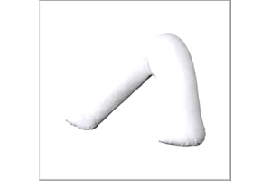 BRITISH HOME BEDDING Fundas de almohada en forma de V, fundas de almohada ortopédicas para embarazo, maternidad, apoyo ortopédico de enfermería, fundas de almohada en V (blanco)