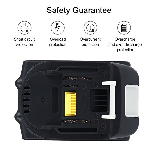 Bateria Makita 18v 5,0ah, LYPULIGHT Makita 18v Bateria Repuesto para Makita BL1860B, BL1850, BL1840, BL1830, 194309-1, LXT-400 Li-ion y más