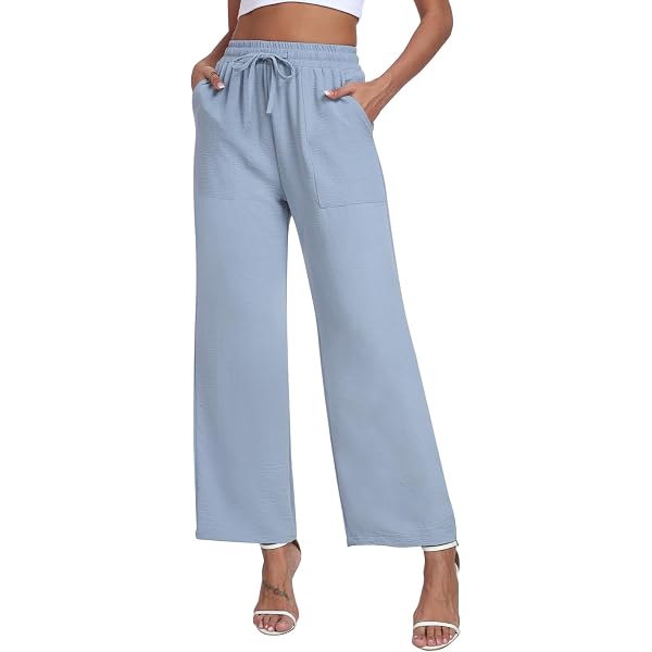 Netson Weite Sommerhose Damen – Elegante Palazzo-Hose Mit Elastischem Bund, Leicht, Luftig, Für Business & Freizeit