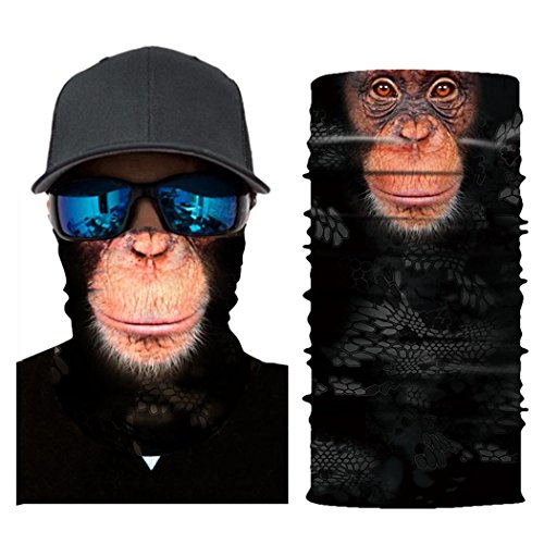 Preisvergleich Produktbild Scallop Multifunktionstuch Bandana Halstuch Nickituch Stirnband Sturmhaube mit Tiermustern zum Ski Radfahren Sonnenschutz Gesichtsmaske Schal Nackenwärmer