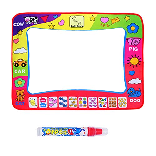 Preisvergleich Produktbild 1set Regenbogen-Wasser-Zeichnungs-Pad Magnetic Gekritzel Mat Educational Kleinkinder Malerei Pad Lustige Aqua Magic Board (Zwei Wasser Pens im Lieferumfang enthalten)