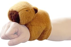 XPJBKC Capibara Pulseras Slap a Presión y Enrollables para Niños, Pulsera de Bofetadas de Animales de Peluche de Capibara, para Niños y Niñas en Navidad, Fiestas de Cumpleaños, Fiestas de Disfraces