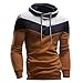 Produktbild Herren Wintermantel Männer Winterjacke Retro Hoodie Kapuzenpulli Tops Cord Patchwork Outdoorjacke Oversize Kapuzenpullis Jacke Mantel Outwear Lässig Kapuzenpullover Sport Sweatshirt Felicove