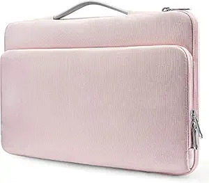 MOCA 13 inch Laptop Carrying Case Sleeve Bag for 13-inch MacBook Air M1/A2337 A2179 A1932, MacBook Pro M1/A2337 2016-2021, 12.3 Surface Pro X/7/6/5/4, 12.9 iPad Pro, XPS 13 inch Laptop Sleeve Bag (13 Inch Laptops, Pink)