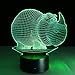 Produktbild Nettes Rhino 3D LED Nachtlicht Heißer Verkauf ABS Touch Base Bunte Stimmung Atmosphäre Lampe LED Illusion Innenlampe Als Dekorativ