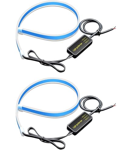 Light Up The Road: 60cm LED Switchback DRL Tube Lights – Amber Sequential Flow Turn Signals