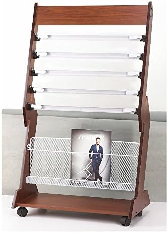 Magazine racks Woody Newspaper Stand Landing Vertical Bookstand Files Rack Showcase Bookshelves Advertising Stand Magazine Shelves