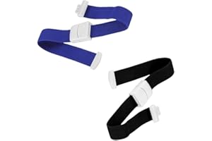 JCHENYE 2 Stück Venendrosseln, verstellbare Stau­schläuche mit Schnalle, medizinische Notfälle, Erste Hilfe, Blutentnahmegeschenkset (schwarz, blau)