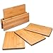Produktbild RSW24 4 Frühstücksbrettchen Bambus 25 x 17 cm mit Holztänder,Schneidebrett, Brettchen fürs Frühstück in modernem Design pflegeleicht und messerschonend