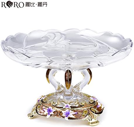 The Golden Apple Society High Class Italian Cut Clear Glass Serving Plate/salad/food Bowl,Limited Edition Serveware