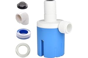 KAFENDA Válvula de flotador incorporada de entrada lateral de 1/2 ", utilizada en piscinas, tanques de ganado, acuicultura, acuarios (DNS-20)