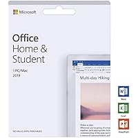 Microsoft Home and Student 2019, One-Time Purchase - Lifetime Validity, 1 Person, 1 PC or Mac (Activation Key Card)