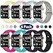 Produktbild Hamile Armband Kompatibel für Apple Watch 38mm 40mm, Weiche Silikon Wasserdicht Ersatz Uhrenarmbänder für Apple Watch Series 4, Series 3, Series 2, Series 1,S/M 8Pack