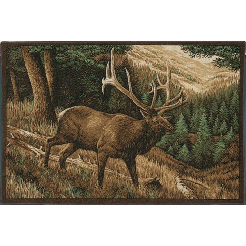 Preisvergleich Produktbild Custom Printed Rugs CPR Roaming High Country Elk Rug