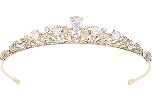 YGCHEN Hochzeit Diadem Prinzessin Krone Damen Tiara Zirkonia Haarschmuck Strass Stirnband für Hochzeit, Braut, Brautjungfer, Abschlussball
