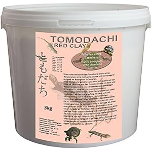 Rotes Bentonit - feinstes, natürliche rotes Tonmineral, Bentonit rot - liefert Echsen und anderen Haustieren Mineralien und Spurenelemente. Das rote Tonmineral unterstützt den Organismus und den Stoffwechsel der Tiere. Mit Sand vermischt schafft das rote Bentonit einen grabfähigen Untergrund für Bartagamen im Terrarium. 3 kg Eimer feinstes rotes Tonmineral.