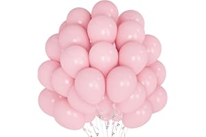 EPOKUS Luftballons Rosa, 60 Stück 12 Zoll Macaron Rosa Latex Ballons, Pastell Rosa Creme Helium Ballon Partyballon für Geburtstag Girlande Mädchen Babyparty Hochzeit Valentinstag Geschlecht Kommunion Party