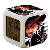 Wecker quadratische dreiseitige Muster Temperaturanzeige mit Nachtlichtfunktion Wecker