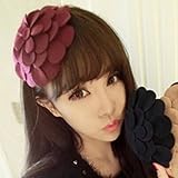 Domire Petals Hat Hair Band Big Camellia Flowers Rose Head Hoop