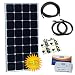 Produktbild 100 W 12 V Solar-Panel-Kit, komplett (Back-Contact Solarzellen) für Wohnmobil, Wohnwagen, Wohnmobil, RV, Boot, Yacht, off-grid, Beleuchtung oder Back Up Power System mit einem oder zwei 12-V-Batterien, mit Metallbügel zum Befestigen an Dach