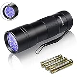 Vansky UV Taschenlampe Schwarzlicht 12 LED Ultraviolett Detektor