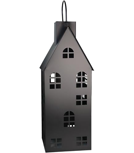 Set Lanterne Solari In Metallo Per Esterni - 3 Misure (80, 60, 40 Cm), Resistenti Alle Intemperie, Per Giardino, Terrazza, Ingresso