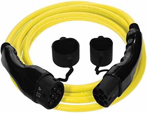 Premium Euro Series EV Charging Cable 3 Phase Type 2 to Type 2 - 32 amp | 7 meter | 22kW - Yellow cable with Free Carry Case