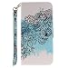 Produktbild Anlike LG G5 (5,3 Zoll) Hülle, Handyhülle / Schutzhülle / Ledertasche / Tasche / Case / Cover / Flip Brieftasche [blaue Blume] Bookstyle Kartenfach Standfunktion Handytasche mit Abnehmbar Handy Lanyard für LG G5 (5,3 Zoll)